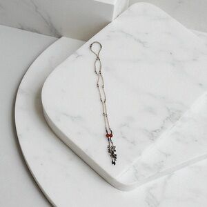 Natural genuine Pearls VINTAGE gorgeous LARIAT Necklace with labradorite Pendant